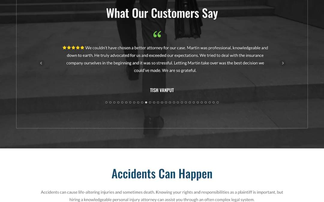 Joe and Martin Injury Attorneys Website Design